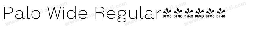 Palo Wide Regular字体转换